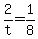 +2%2Ft+=+1%2F8+