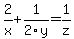 +2%2Fx+%2B+1%2F2y+=+1%2Fz+