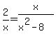 +2%2Fx+=+x%2F%28x%5E2-8%29+