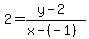 +2=%28y-2%29%2F%28x-%28-1%29%29