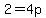 +2=4p+