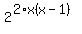 +2%5E%282%2Ax%28x-1%29%29+