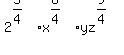 +2%5E%285%2F4%29x%5E%286%2F4%29yz%5E%289%2F4%29+