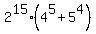 +2%5E15%2A%28+4%5E5+%2B+5%5E4+%29+