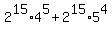 +2%5E15%2A4%5E5+%2B+2%5E15%2A5%5E4+