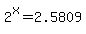 +2%5Ex+=+2.5809+