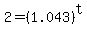 +2+=+%281.043%29%5Et+