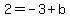 +2+=+-3+%2B+b+