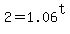 +2+=+1.06%5Et+