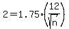 +2+=+1.75%2812%2Fsqrt%28n%29%29