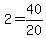 +2+=+40%2F20+