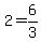 +2+=+6%2F3+