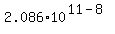 +2.086+%2A+10%5E%2811+-+8+%29+