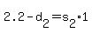 +2.2+-+d%5B2%5D+=+s%5B2%5D%2A1+