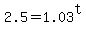 +2.5+=+1.03%5Et+