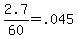 +2.7%2F60+=+.045+