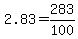 +2.83+=+283%2F100