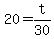+20+=+t%2F30+