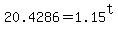 +20.4286+=+1.15%5Et+