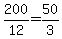 +200%2F12+=+50%2F3+