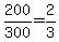 +200%2F300+=+2%2F3+