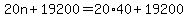 +20n+%2B+19200+=+20%2A40+%2B+19200+