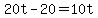 +20t+-+20+=+10t+
