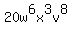 +20w%5E6x%5E3v%5E8++