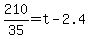 +210%2F35+=+t+-+2.4+