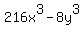 +216x%5E3-8y%5E3+