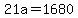 +21a+=+1680+
