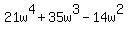 +21w%5E4%2B35w%5E3-14w%5E2+