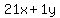 +21x+%2B+1y+