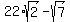 +22%2Asqrt%282%29+-+sqrt%287%29+