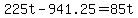+225t+-+941.25+=+85t+