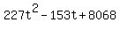 +227t%5E2+-+153t+%2B+8068+