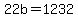 +22b+=+1232+