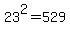 +23%5E2+=+529+