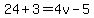 +24%2B3=4v-5