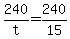 +240%2Ft+=+240%2F15+