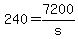 +240+=+7200%2Fs+