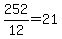 +252%2F12+=+21+