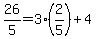 \"+26%2F5+=+3%2A%282%2F5%29+%2B+4+\"