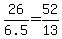+26%2F6.5+=+52%2F13+
