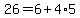 \"+26+=+6+%2B+4%2A5+\"