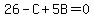 +26-C%2B5B=0