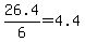 +26.4%2F6+=+4.4+