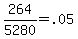 +264%2F5280+=+.05+