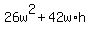 +26w%5E2+%2B+42w%2Ah+