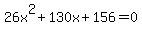 +26x%5E2%2B130x%2B156=0+